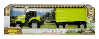 Traktor z dźwiękiem, światłem i napędem oraz przyczepą - SWEDE