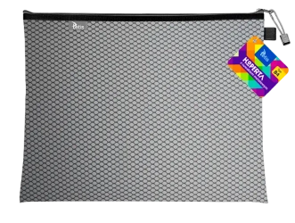 Koperta B4 z suwakiem metalalowym czarna - Tetis