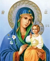 Diamentowa mozaika Matka boska z dzieciątkiem NO-1007122 - Norimpex