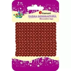 Cekiny na taśmie 6mm 2m czerwone - Titanum