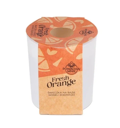 Świeczka sojowa Powąchaj mnie Fresh Orange biała - Pavoncella