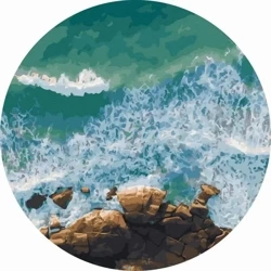 Malowanie po numerach okrągłe - Wzburzony ocean 40 - Twoje Hobby