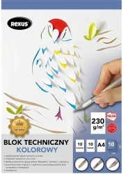 Blok techniczny A4/10K kolorowy Premium - Beniamin