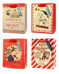 Torba QM Boże Narodzenie Mikołaj retro MIX - Kukartka