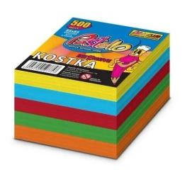Kostka klejona 85x85mm 500 kartek kolorowa - Alfa Pastello