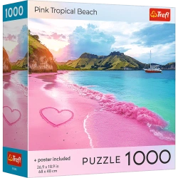 Puzzle 1000 USA Collection: Pink Beach TREFL