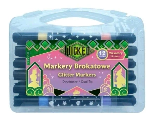 Markery brokatowe dwustronne 12szt Wicked - Beniamin