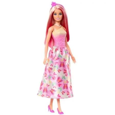 Barbie Księżniczka Lalka różowy strój HRR08 - Mattel
