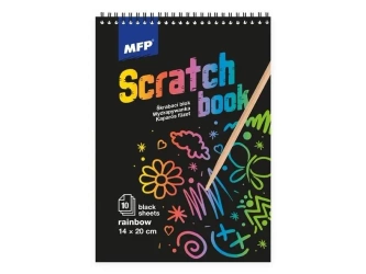 Wydrapywanka czarna tęczowa 20x14cm 10 arkuszy - MFP