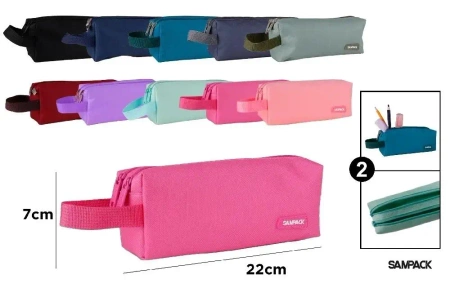 Piórnik dwukomorowy z uchwytem MIX - Sampack