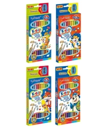 Kredki trójkątne dwustronne 12/24 kolory BAMBINO - ST-MAJEWSKI