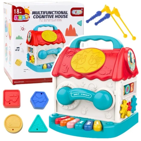Domek interaktywny sorter z dźwiękiem - Leantoys