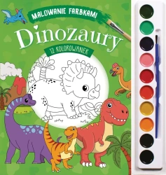 Malowanie farbkami. Dinozaury - Izabella Sieńko-Holewa