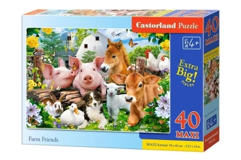 Puzzle 40 maxi - Farm Friends CASTOR - Castorland