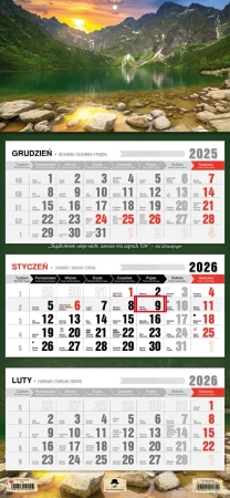 Kalendarz 2026 trójdzielny Tatry że hej! KT1–V.64 - Pan Kalendarzyk