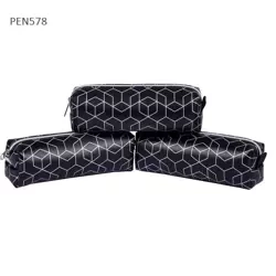 Piórnik jednokomorowy czarny sześciany - Pajacyk