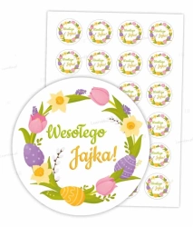 Naklejki wielkanocne - wesołego jajka 24szt - LearnHow