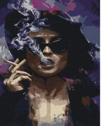 Malowanie po numerach - Pani z cygarem 40x50cm - Twoje Hobby