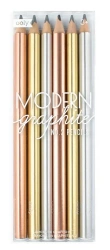 Ołówki Modern graphite 6szt - Kolorowe Baloniki