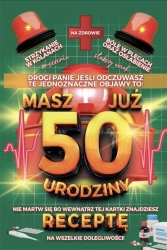 Karnet Urodzinowy z receptą 50 - YEKU