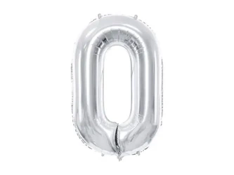 Balon foliowy 0 86cm srebrny - PartyDeco