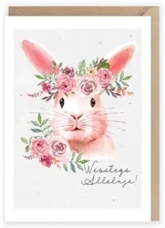 Kartka okolicznościowa Zając, eko koperta K096 - Cardie