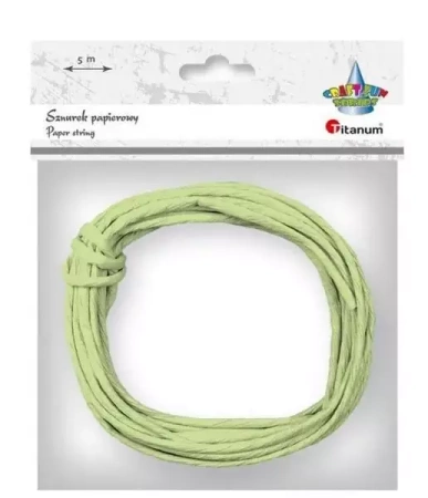 Sznurek papierowy 3.5mmx5m jasnozielony - Titanum