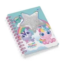 Notatnik z brokatową gwiazdką Sweet Dreams KL11667 - Kids Euroswan