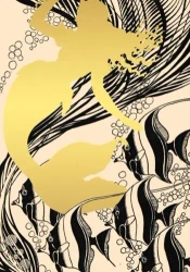 Karnet B6 brokat z kopertą Syrena i ryby - Madame Treacle