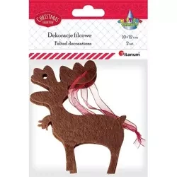 Filcowe zawieszki renifery 2szt - Titanum