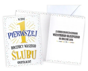 Karnet Rocznica ślubu 1 - Kukartka