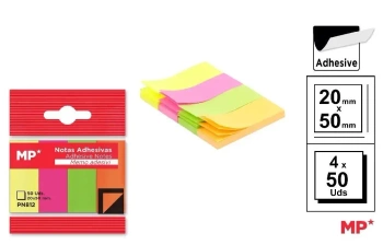 Karteczki samoprzylepne 20x50 mm 4x50 sztuk - MP Main Paper