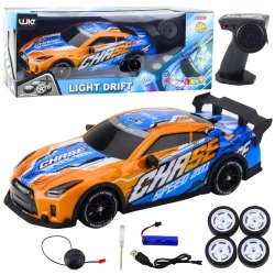 Auto sportowe R/C podświetlana karoseria pomarańcz - Leantoys