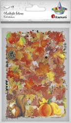 Naklejki foliowe 8 plansz dynie, liście, grzyby - Titanum