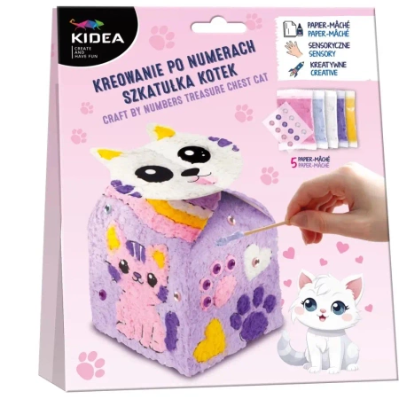 Kreowanie po numerach szkatułka kotek KIDEA - DERFORM