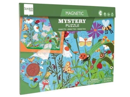 Puzzle magnetyczne i gra 2w1 Robaczki - Scratch