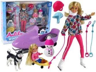 Lalka Anlily zimowe sporty - Leantoys