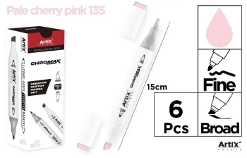 Marker Chromax z 2 końcówk. cherry pink 135 (6szt) - Artix