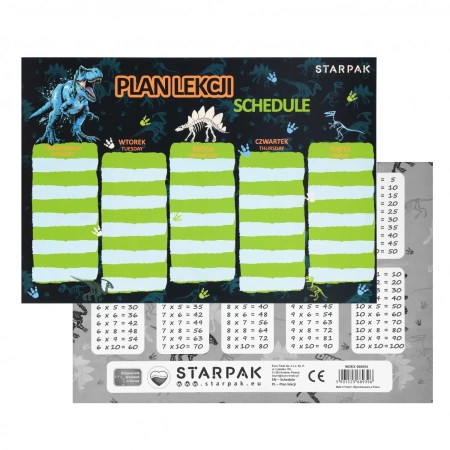 Plan lekcji z tabliczką mnożenia - STARPAK