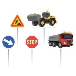 Świeczki figurki Construction Party 5szt. - Amscan