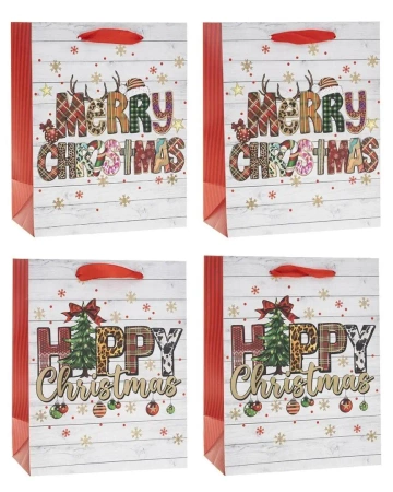 Torebka prezentowa M Boże Narodzenie mix - Rozette