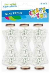 Ozdoba Dekoracyjna Choinka 7cm 6szt. Zielona Boże Narodzenie Craft with Fun 567248