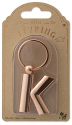 Metalowy brelok do kluczy litera K Keyring - IF