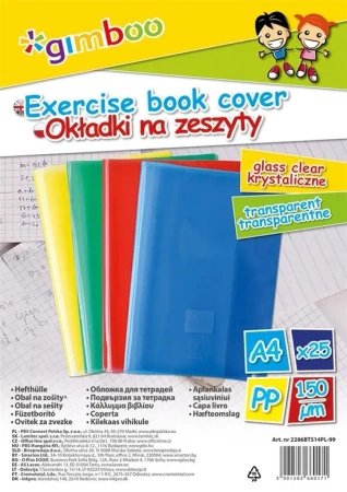 Okładki na zeszyt A4 krystaliczne mix 25szt - Gimboo