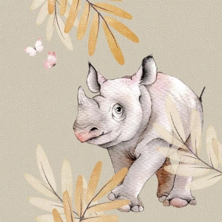 Karnet Swarovski kwadrat CL4710 Nosorożec - Clear Creations