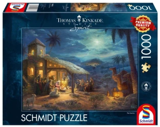 Puzzle 1000 PQ T. Kinkade Narodziny Jezusa 109417 - Schmidt Puzzle