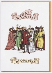 Karnet Ślub - Wiwat! Wiwat! Młoda Para! - Nadwyraz