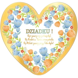 Laurka dwustronna Serce Dziadek - Magiczne kwiaty - Henry