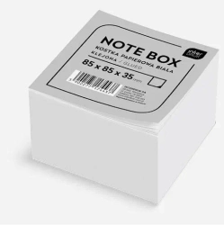 Kostka papierowa 85x85x35mm biała klejona - INTERDRUK