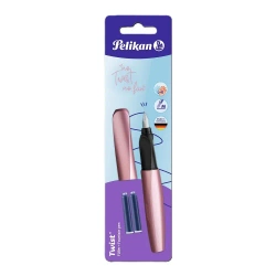 Pióro wieczne Twist P457 M girly rose + 2 naboje - PELIKAN